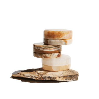 Pot of Gold Regenerative Face Balm in Keepsake Onyx Stone Jar